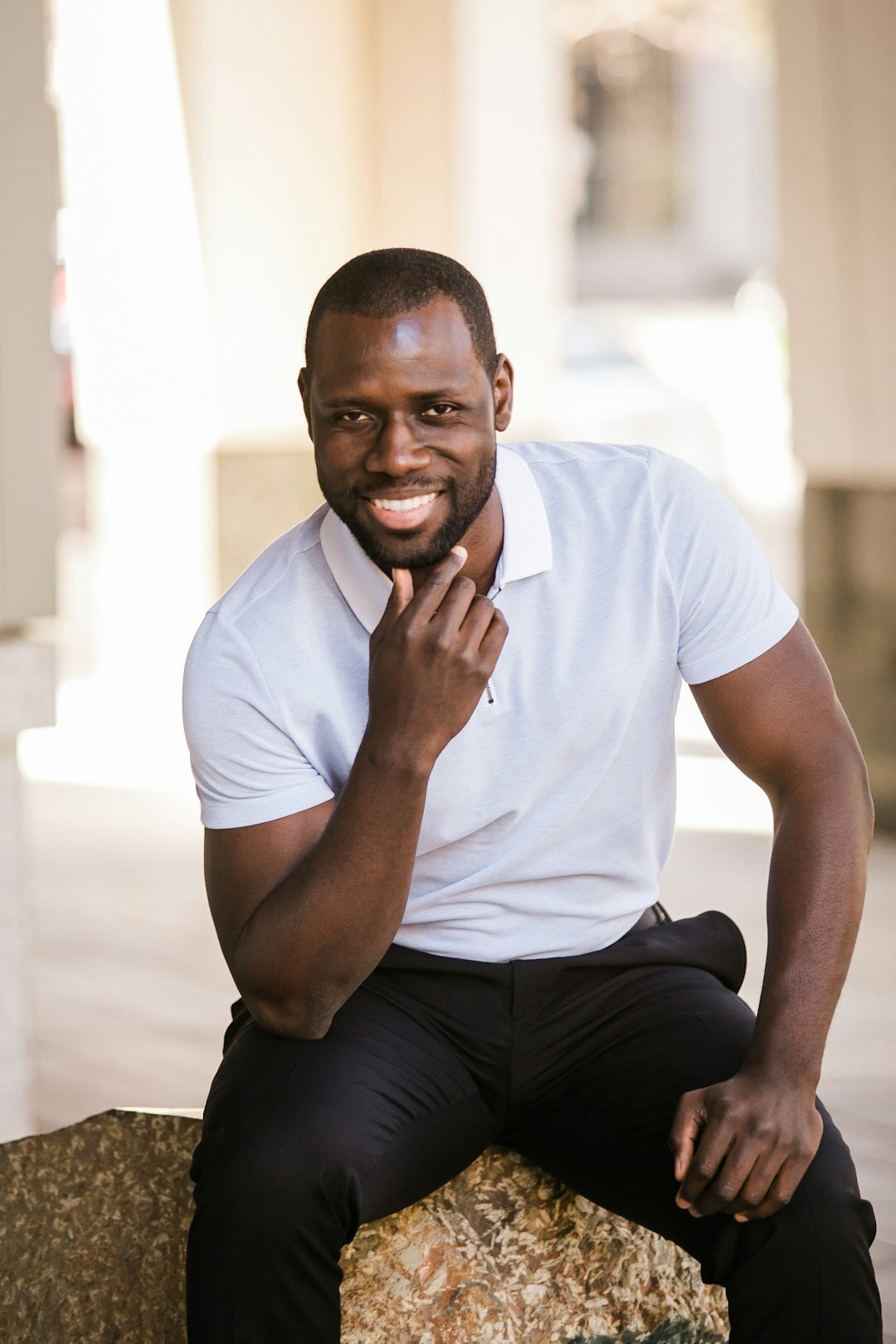 Studio portrait of a young Black Belgian businessman