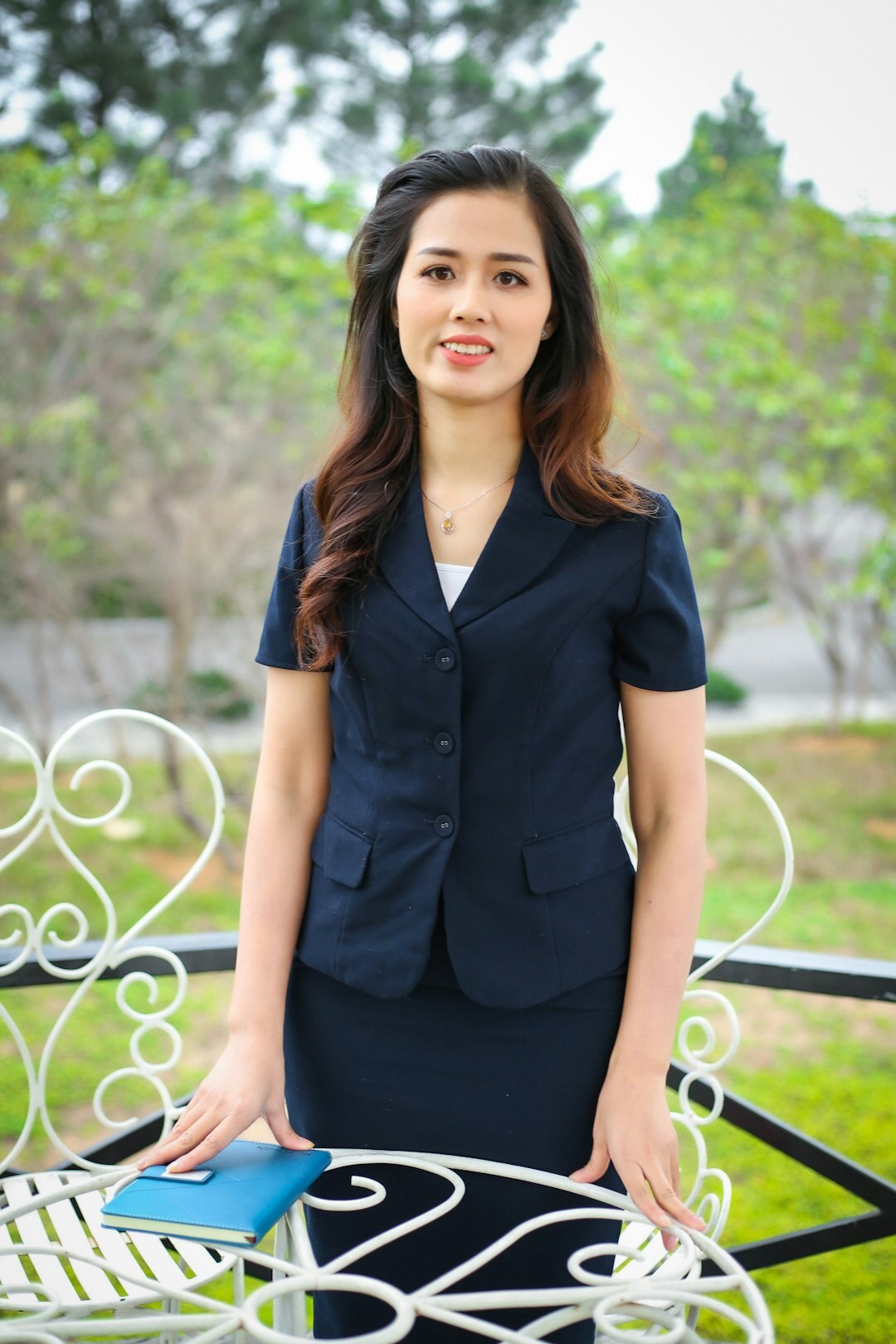 Studio portrait of an Asian Belgian businesswoman